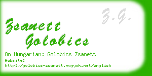 zsanett golobics business card